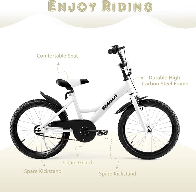 Kids Bike 14 16 18 Inch Bicycle for 3-9 Years Boys Girls Bike,Children's Bicycle with Bell Training Wheels, Multiple Colors