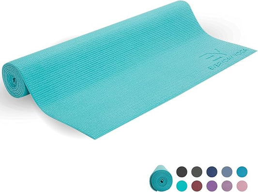 Everyday Yoga Deluxe Mat - 72"L x 24"W Non Slip Exercise Mat, Anti-Tear, 3-5mm Thickness for Yoga, Pilates & Floor Workouts