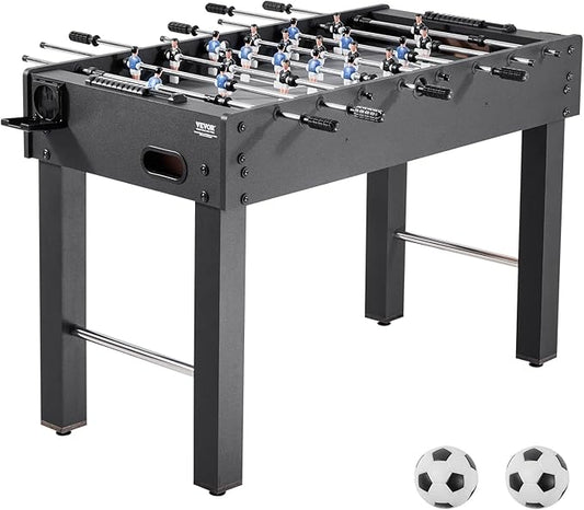 VEVOR Foosball Table 42/48/55 in Foosball Table Indoor Full Size Foosball Tables for Home, Family, and Game Room, Durable Soccer Set, Includes 2/4 Balls, Score Keeper, and 2 Cup Holders