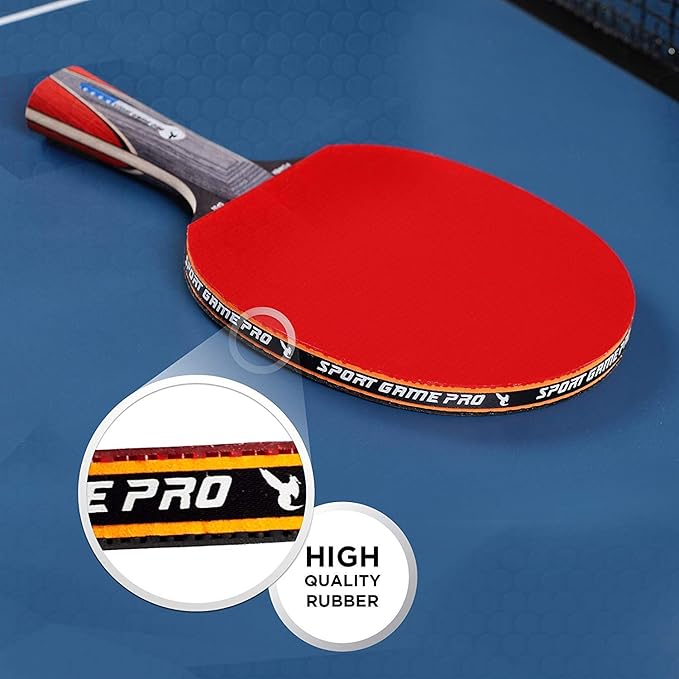 Ping Pong Paddle with Killer Spin + Case for Free - Professional Table Tennis Racket for Beginner and Advanced Players - Improve Your Ping Pong Skills with JT Ping Pong Paddle Set