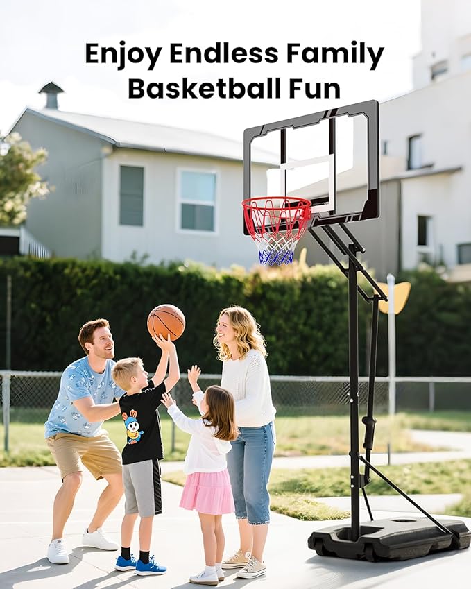 IGL Kids Basketball Hoop Outdoor, Adjustable Basketball Hoop for Kids/Teenagers/Youth, Portable Basketball Goals System in Backyard/Driveway/Indoor, with 33in PC Backboard and Enlarged Base