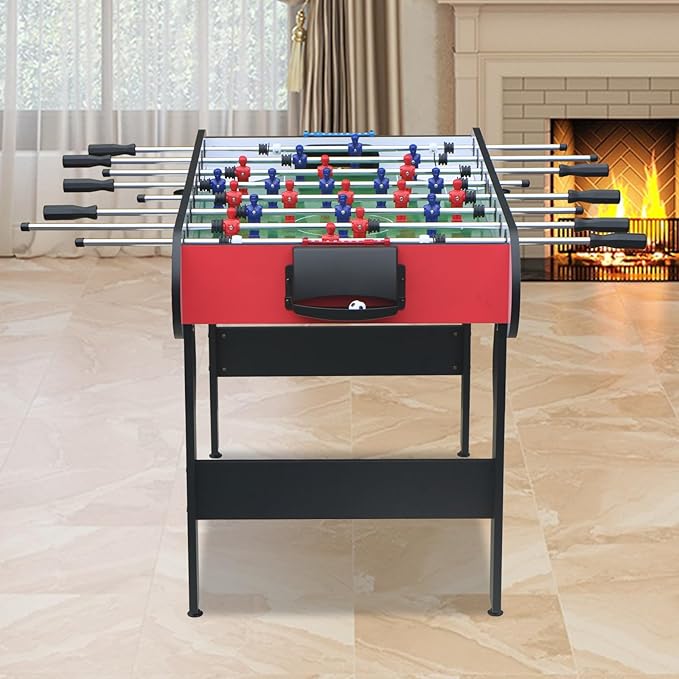 5ft Foosball Table,Mini Competition Soccer Table Game with All Accessories, Leg Levelers and Heavy-Duty Legs. Perfect for Home, Game Rooms, and Parties