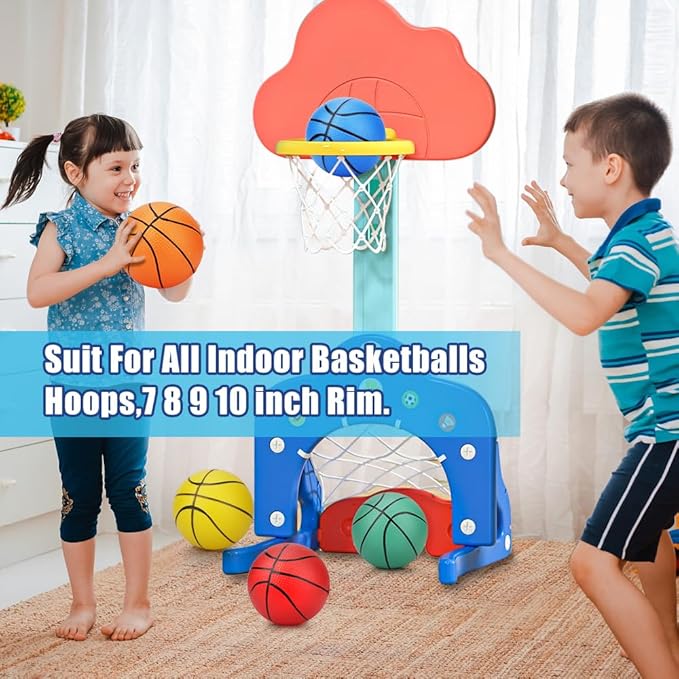 5 Inch Foam Mini Basketball Toy Balls for Indoor Mini Hoops Set, Soft Squishy Quiet Basketball| Toddler Balls, Swimming Pool Beach Pool Balls Sport Gift for Adults & Kids Sensory Stress Ball(3 Pack)
