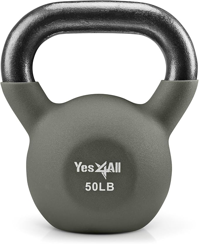 Yes4All Kettlebells 5lbs-65lbs & Kettlebell Sets Adjustable Weights, Kettlebell for Weight Training, Home Workout Equipment with Secure Grip for High Rep, Exercise Equipment