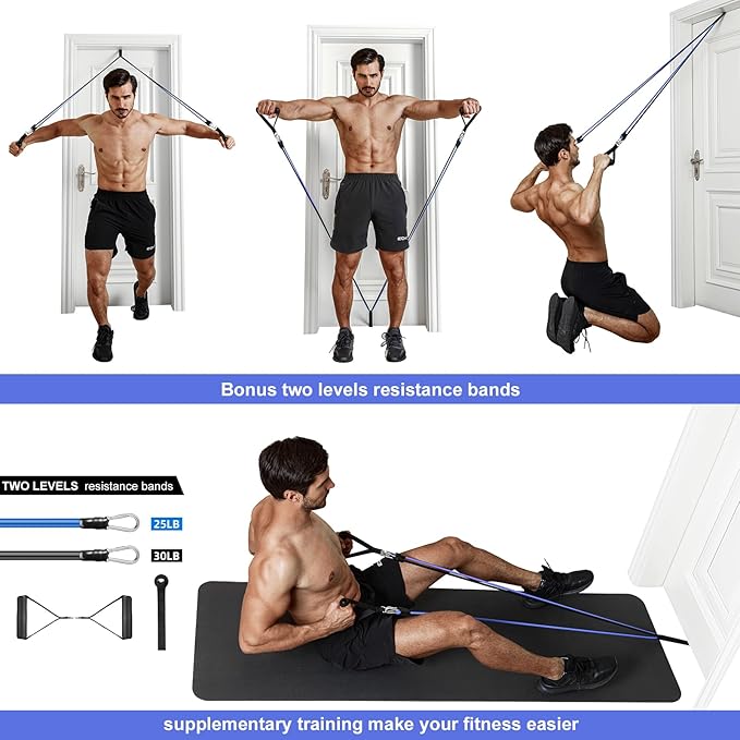 Ally Peaks Pull Up Bar for Doorway | Thickened Steel Max Limit 440 lbs Upper Body Fitness Workout Bar| Multi-Grip Strength for Doorway | Indoor Chin-Up Bar Fitness Trainer for Home Gym Portable |180