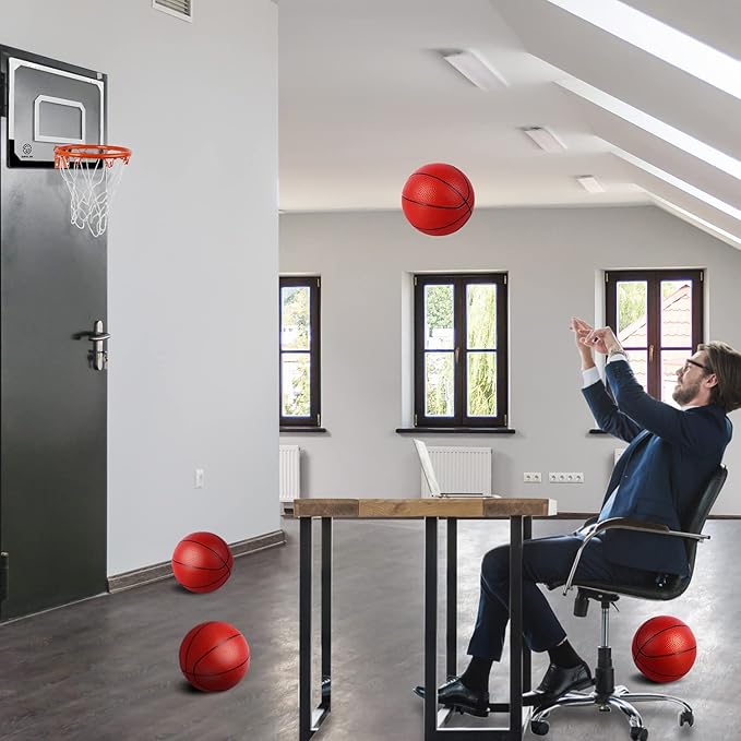Pro Room Basketball Hoop Over The Door - Wall Mounted Basketball Hoop Set with Complete Accessories - Indoor Basketball Hoop for Kids & Adults