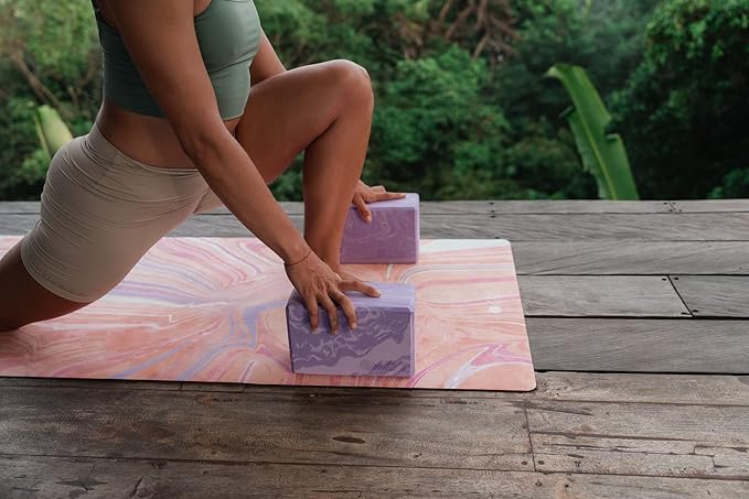 YOGA DESIGN LAB | THE BLOCK | Premium, Colorful, Eco Yoga Block | Printed Non Slip Grip Designed to Improve Your Practice | Travel Friendly