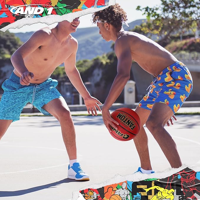 AND1 Fantom Rubber Basketball: Official Regulation Size 7 (29.5 inches) Rubber Basketball - Deep Channel Construction Streetball, Made for Indoor Outdoor Basketball Games