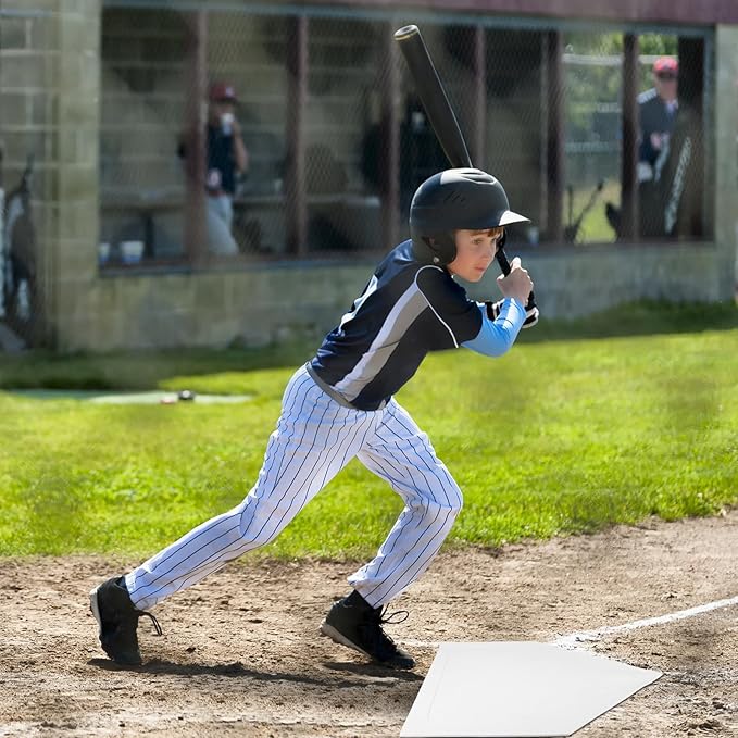 Mototo 2/3/4/6/8PCS White Baseball Home Plate Rubber Throw Down Baseball Bases 16 inch Softball Home Plate Kickball Bases for Kickball Practice Pitching Hitting Training Equipment