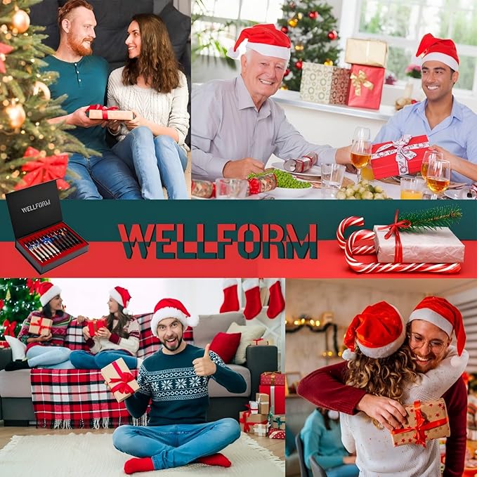 Darts Metal Tip Set,12 Pack 22 Gram with Nonslip Iron Barrel, Darts Steel Tip Set Professional,with 12 Aluminum Dart Shafts, 24 Extra Flights, Dart Sharpener, Dart Wrench, Stylish Gift Box