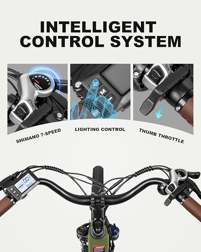 Cores Electric Bike for Adults, 26" Electric Commuter Bike with 1200W Peak Motor, 28MPH 70 Miles Max, 48V 576Wh Removable Battery, 7-Speed City Cruiser Mountain E Bike for Commuting