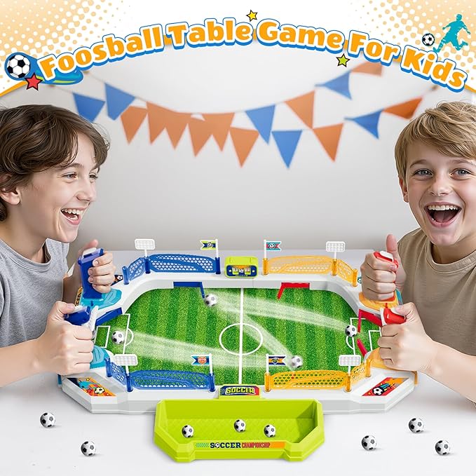 SpringFlower Mini Foosball Table Game for Kids, Soccer Board Game Gifts for 4 5 6 7 8-12 Year Old Boys, Toys for Age 4-6 5-7 8-12, Birthday Soccer Gifts Toy for Boys Girls