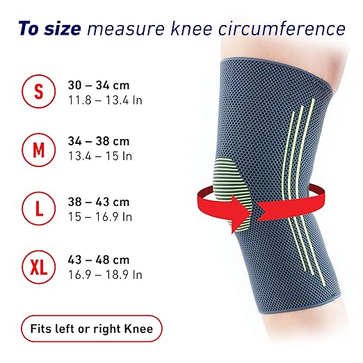 Neo-G Knee Compression Sleeve for Sports - Breathable, Lightweight, Elastic Knee Sleeve for running, Compression Knee Sleeve for knee pain, Meniscus Tear, Sprains, Strains, Injury Recovery - S