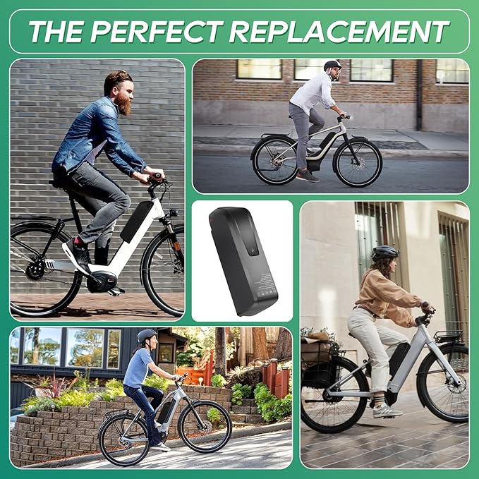 UAZ 36V 48V 52V Ebike Battery 4 Pin 10Ah 15Ah 20Ah Electric Bike Battery with 40A BMS Safe Lock, Led Indicator Light, for 200-1500W Motor Tricycle, Mountain Bicycle Batteries (52V20AH-4PIN)