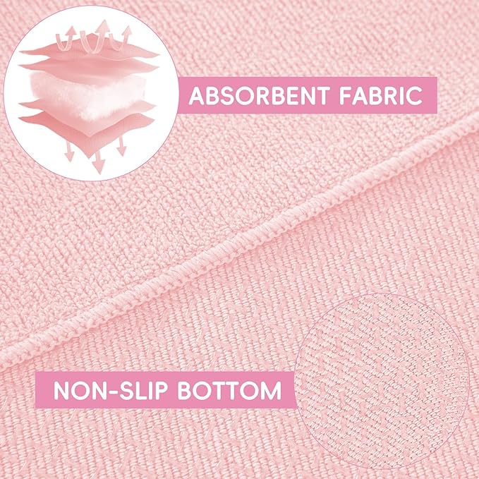 Hot Yoga Towel, 2 Pack Yoga Mat Towel with Grip Dot Non Slip Yoga Towels for Hot Yoga Sweat Absorbent Microfiber Pilates Towel for Bikram Exercise and Fitness