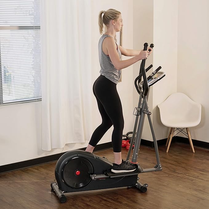 Sunny Health & Fitness Full Body Workout Elliptical Trainer with Digital Performance Monitor, Low Impact Exercise, and Optional Bluetooth with Exclusive SunnyFit App