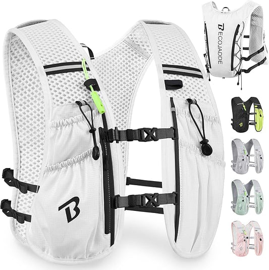Running Vest Hydration Backpack for Men Women, 5L Lightweight Running Backpack Hydration Pack for Marathon, Trail, Cycling, Hiking, Jogging