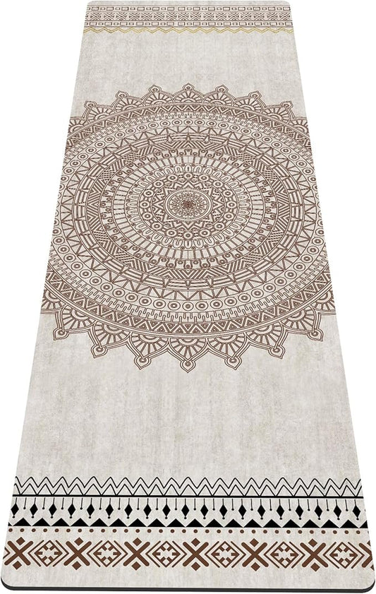 nuveti Yoga Mat Print Extra Thick TPE Non Slip Fitness Exercise Mat with Carrying Bag,72"x24" Extra Thick 6MM Exercise & Workout Mat for Yoga, Pilates Fitness and Floor Exercises