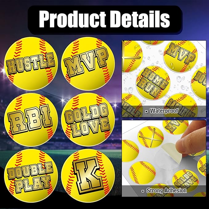 Jecery 200 Pcs Baseball Softball Helmet Decals Vinyl Sports Softball Stickers Self Adhesive Helmet Stickers Decals Baseball Accessories for Batting(Letter Style)