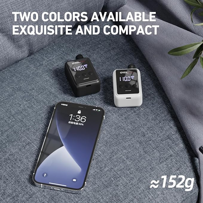 150 PSI Electric Bike Pump - Mini Portable Air Compressor with Digital Pressure Gauge, Auto-Off, Fast USB-C Charging for Presta/Schrader Valves - Cordless Bicycle Tire Inflator for Road/MTB