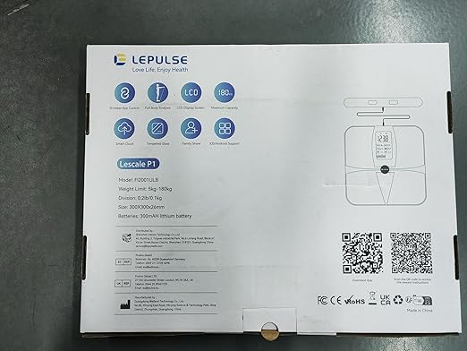 Scales for Body Weight and Fat, Lepulse Weight Scale, Digital Bathroom Scale with Body Fat and Water Weight, High Accurate Bluetooth BMI Smart Scale, 13 Body Composition Analyzer with Fitness App