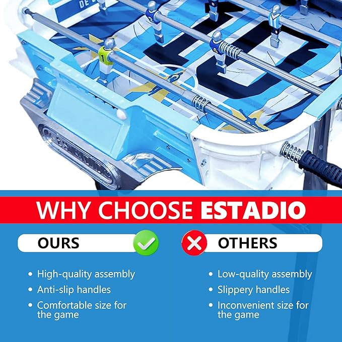 Outdoor Foosball Table Adult Size - Game Tables for Adults with Balls & Players - Soccer Table Game for Indoor Use - Weatherproof Perfect for Tournaments