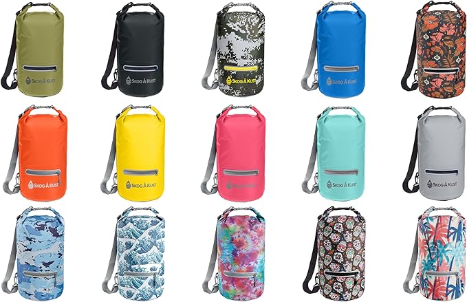 Skog Å Kust DrySak - Roll Top Waterproof Bag for Travel & Outdoors - 5, 10 & 20 Liter sizes
