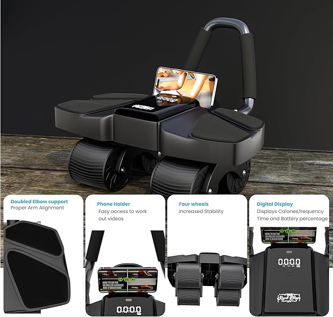 New 2024 Roller High-Performance Exercise Machine With Automatic Rebound, Multi- layered Anti-Slip