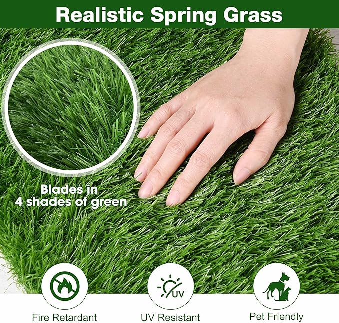 Yescom Sports Sled Strips Turf Gym Turf Flooring for Weight Sled Push Gym Equipment Outdoor Indoor Use 50'x3'x4PCS(600 Sq.Ft) 1.38" H