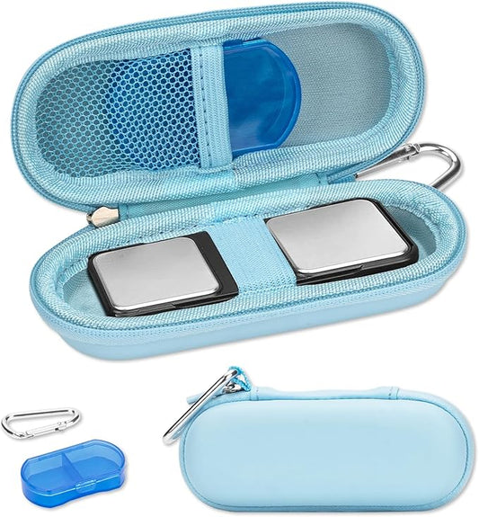 Case for Kardiamobile EKG Monitor, Compatible with Kardiamobile EKG Heart Monitor, Hard Travel Box for Alivecor Kardia Mobile 6L, Pill Box and Carabiner Clip Included