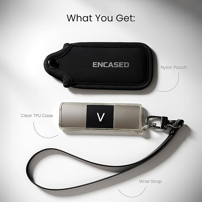 Carrying Case and Pouch for KardiaMobile 6L EKG Monitor, (Protective) Clear Case with Neoprene Cover and Wrist Strap