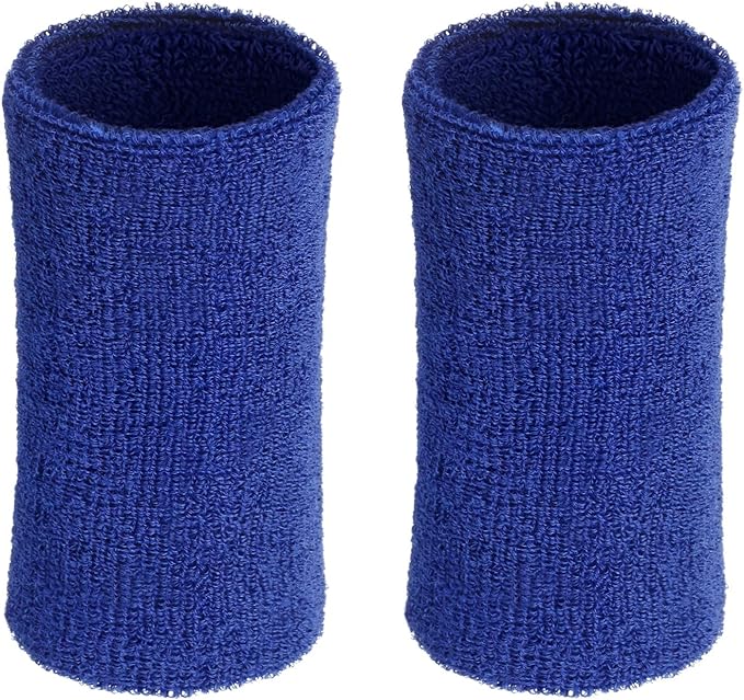 WILLBOND 6 Inch Wrist Sweat Bands for Men Women Tennis Elastic Athletic Long Sweatband Wrist Absorbent for Basketball Tennis Running Outdoor Activity