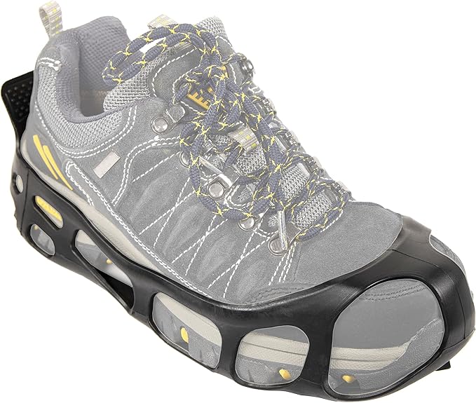 Snow Shoe Grip for Hiking on Snow and Ice, Heavy Duty Traction Aid with Steel Spikes (1 Pair)
