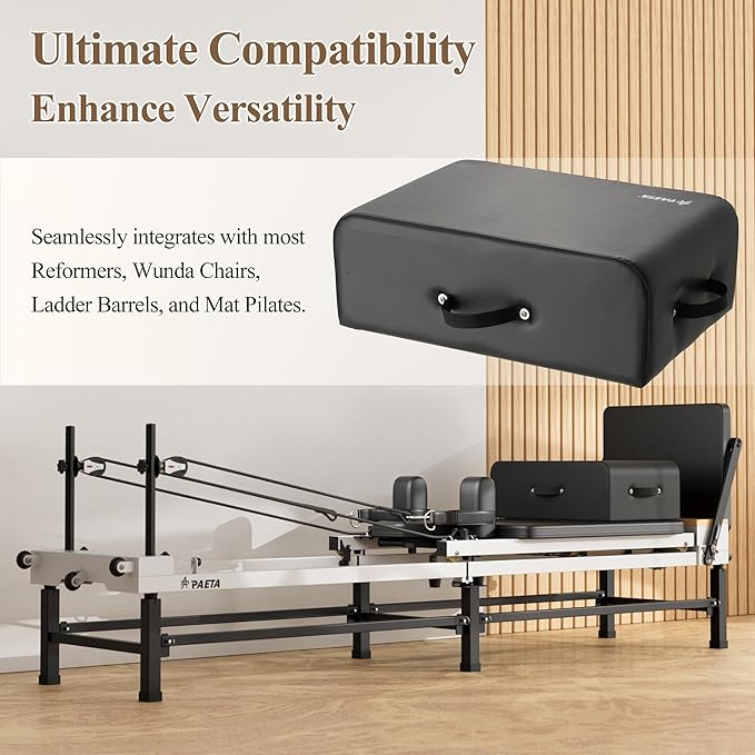 PAETA Pilates Box for Reformer, Pilates Reformer Accessories with Pilates Ring, for Core Training, Balance & Flexibility – Studio & Home Pilates Equipment