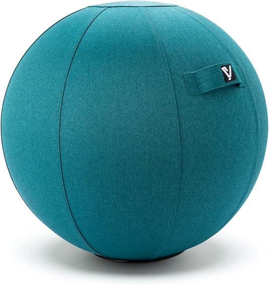 Sitting Ball Chair, Yoga Ball Chair Exercise Ball Chair for Home Office Desk, Stability Ball for Fitness & Pilates, Ergonomic Balance Ball Seat with Cover and Pump