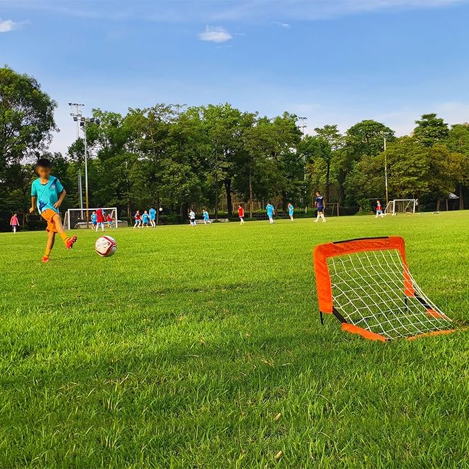 Soccer Goal – Foldable Frame Net for Kids + Youth – Indoor + Outdoor Soccer Goal with Carry Bag – Easy Setup – Multiple Sizes for Practice & Games