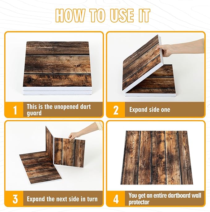 Felt Wood Grain Dart Board Wall Protectors Square Dart Board Backing Tiles Dartboard Backboard Cork Backboard Alternative