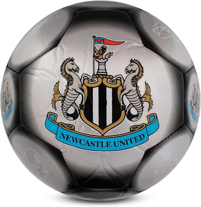 Hy-Pro Officially Licensed Classic Signature Football | Metallic, Size 5, Training, Match, Merchandise, Collectible for Kids and Adults