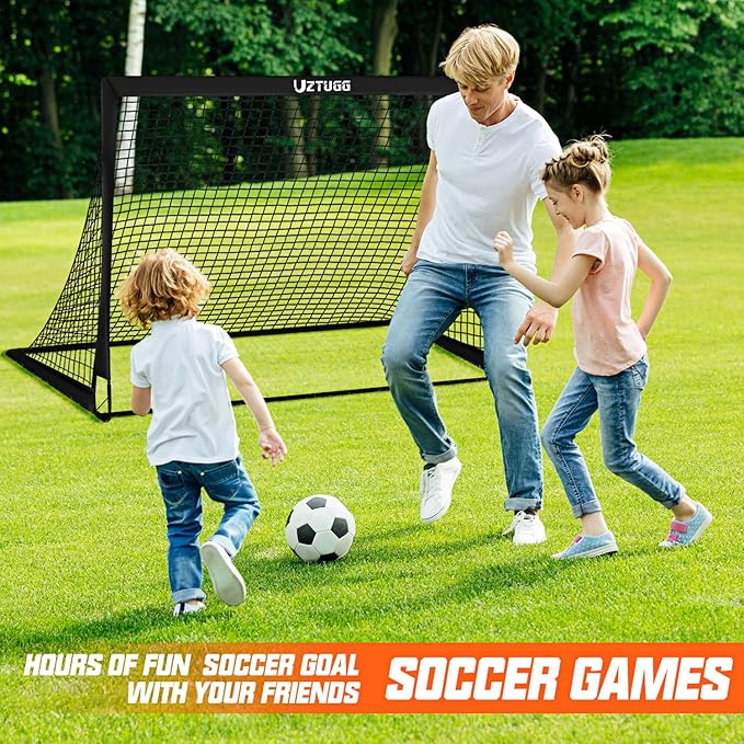 Soccer Goals, Soccer Net for Backyard, 2 Pack 4' x 3' Soccer Goal Training Equipment, Portable Soccer Nets with Soccer Ball and Ball Pump,Goal Net for Sports Training