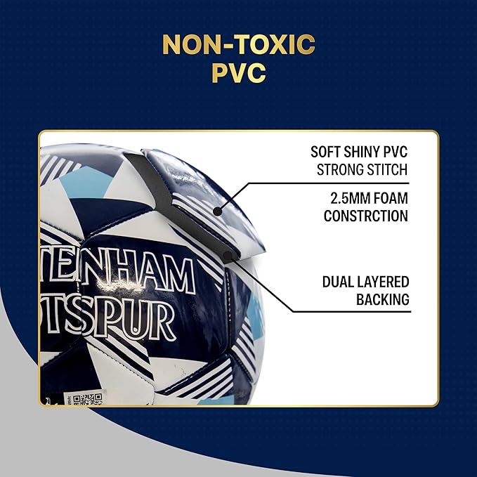 Icon Sports Officially Licensed Tottenham Hotspur Regulation Size 5 Soccer Ball