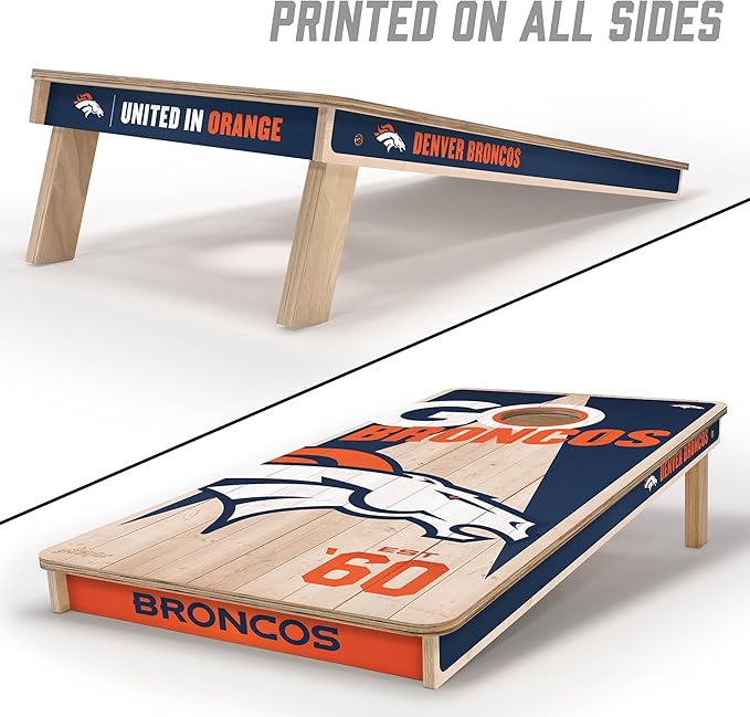 YouTheFan NFL 2’ x 4’ Professional Wood Cornhole Game