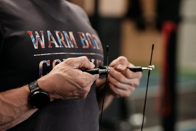 WARM BODY COLD MIND Adjustable Jump Rope For Men and Women, Speed Jump Rope, Skipping Rope for Weightlifting, Boxing, Gym, Outdoor or Indoor Sport, Fitness