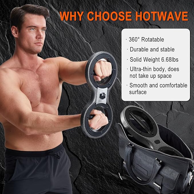 HOTWAVE Burn Machine Arm Workout, Spinning Rotator Shoulder Burn Machine - 360 Degree Rotating Burn Machine Arm Workout Equipment Machine for Men&Women with Boxing Gloves Adjustable Resistance