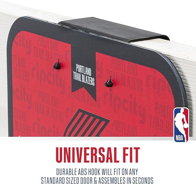 Franklin Sports NBA Team Over The Door Basketball Hoop - Kids Indoor Mini Basketball Hoop with Basketball - NBA Fan Shop Mini Hoop for Bedroom & Office