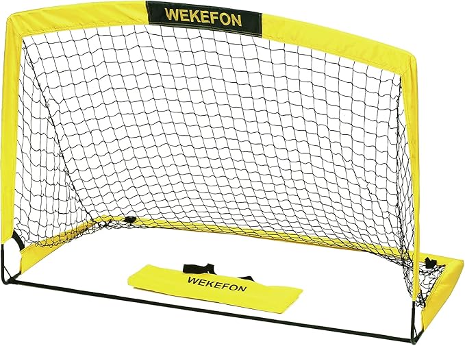 Soccer Goal with Carry Bag, 10/9MM Strengthen Pole, Arched Design, Kids Soccer Goals for Backyard Set 5x 3.1/3.6x2.7/2.9x2.4ft Portable Pop Up Soccer Nets for Toddler, Adults, Youth Games, Play, Gifts