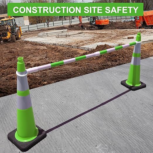OrangeStar 8-Pack 36" Traffic Safety Cones, Green Construction Parking Cones with Reflective Collars, Heavy Weighted Base for Traffic Control, Construction, Parking Lots, Indoor & Outdoor Use