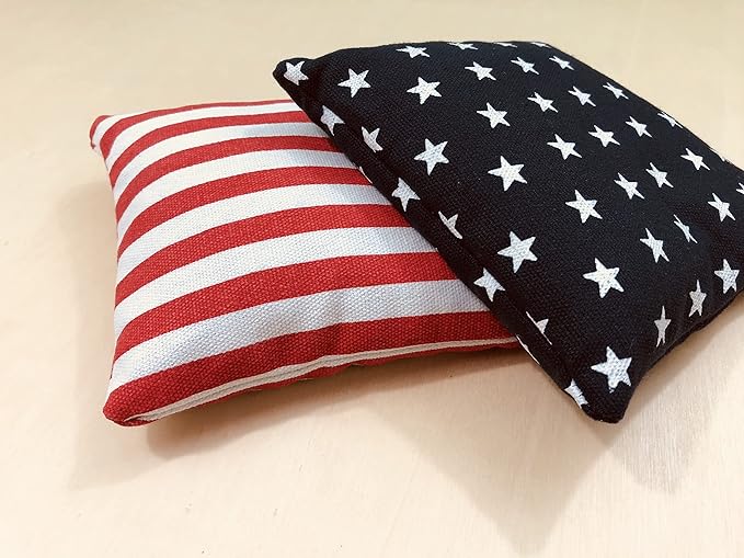 Tailgating Pros American Themed Lightweight Corn Hole Board Set w/Multicolored Built-in LED Lights, Bean Bags and Carrying Case - 4'x2' Cornhole Toss