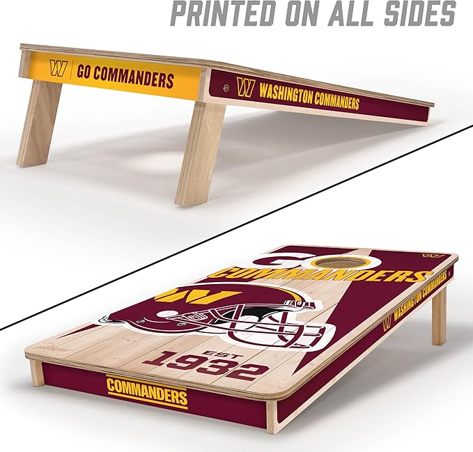 YouTheFan NFL 2’ x 4’ Professional Wood Cornhole Game