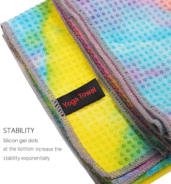 DREAM SLIM Gosweat Non Slip Hot Yoga Mat Super Absorbent Multicolor Yellow