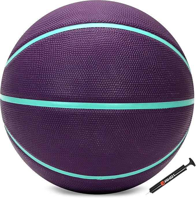 AND1 Fantom Rubber Basketball: Official Regulation Size 7 (29.5 inches) Rubber Basketball - Deep Channel Construction Streetball, Made for Indoor Outdoor Basketball Games